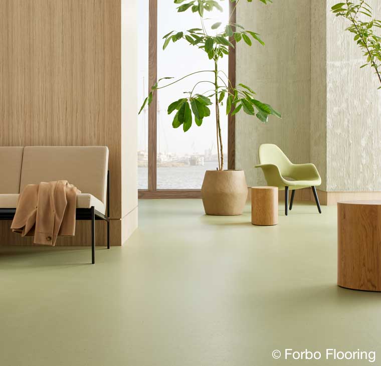 Linoleum in grau und gelb - pure Eleganz Linoleum in grau und gelb - pure Eleganz